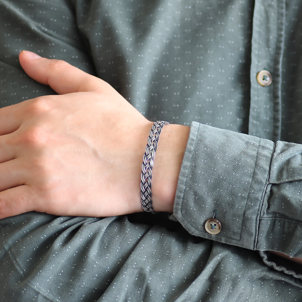 El İşçiliği Zarif Tasarım 1000 Ayar Gümüş Kazaz Bileklik - 4