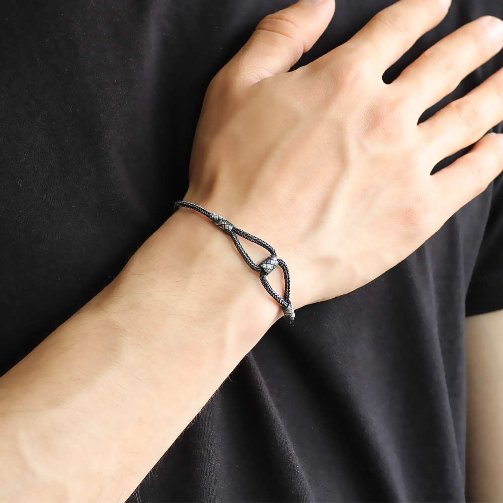 1000 Ayar Gümüş Kazaz El Örmesi Bileklik - 2