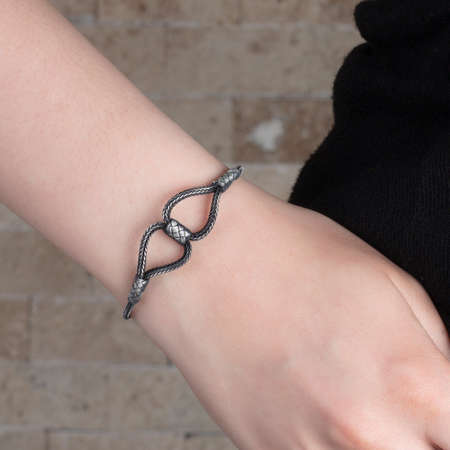 1000 Ayar Gümüş Kazaz El Örmesi Bayan Bileklik - M2 - Tesbihane