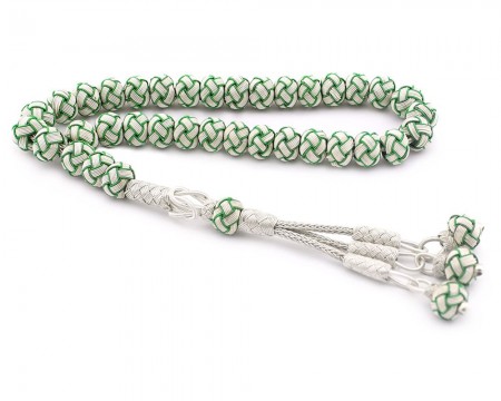 1000 Ayar Gümüş Örme Kazaz Tesbih - Tesbihane