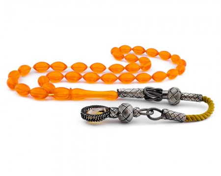 1000 Ayar Kazaz Püsküllü Bakalit Kehribar Tesbih - Tesbihane