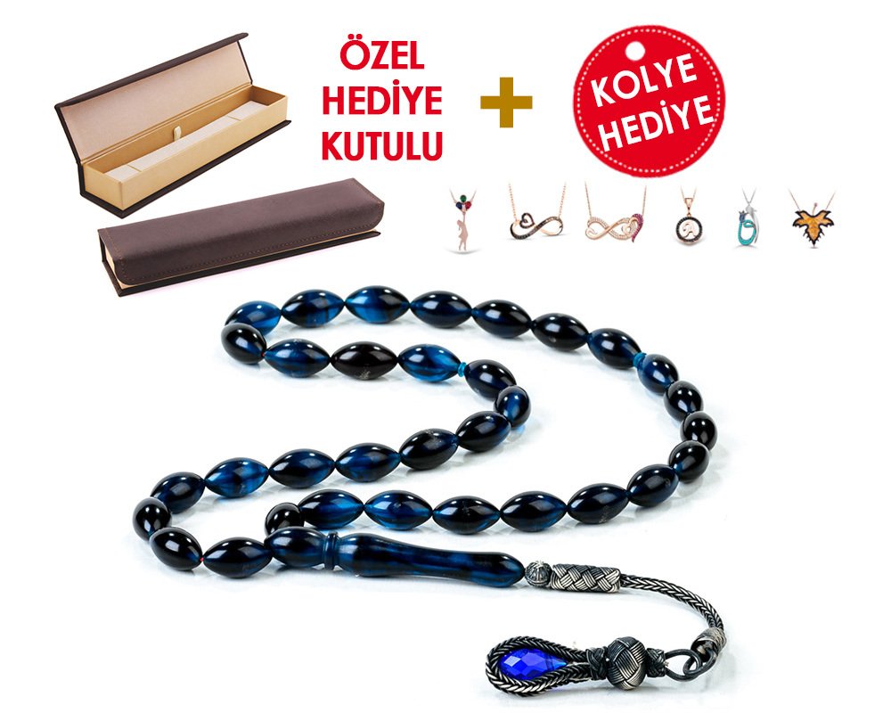 1000 Ayar Kazaz Püsküllü Özel Hediye Kutulu Tesbih (Model-10) - 3