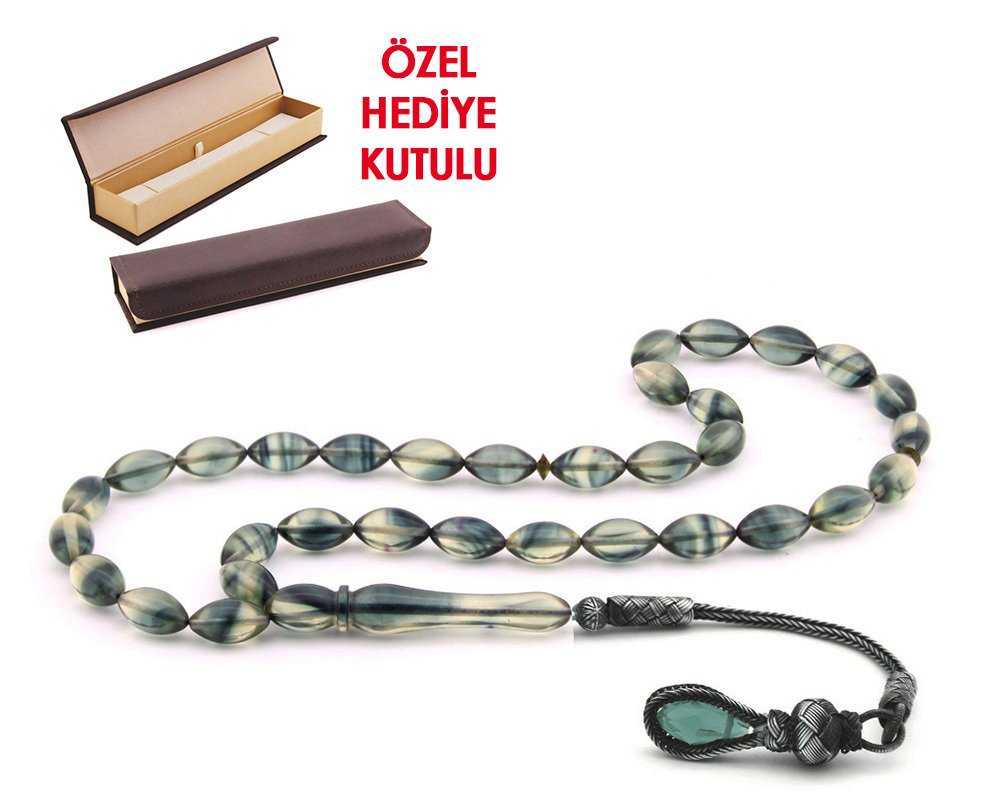1000 Ayar Kazaz Püsküllü Özel Hediye Kutulu Tesbih (Model-5) - 1