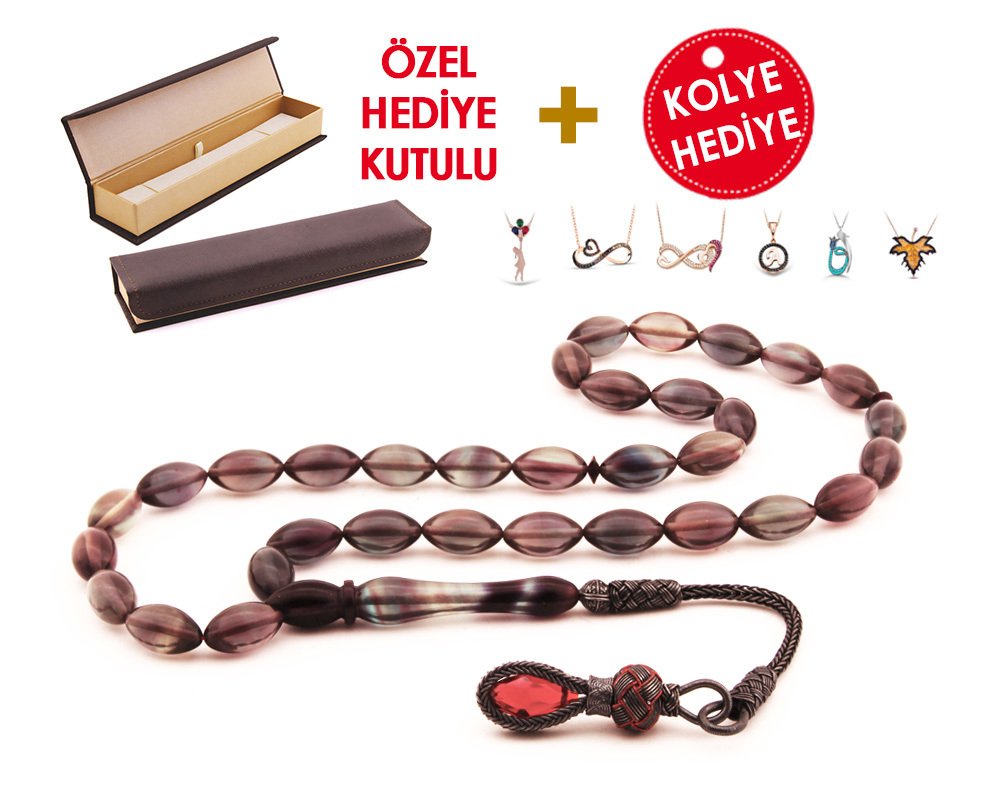 1000 Ayar Kazaz Püsküllü Özel Hediye Kutulu Tesbih (Model-6) - 3