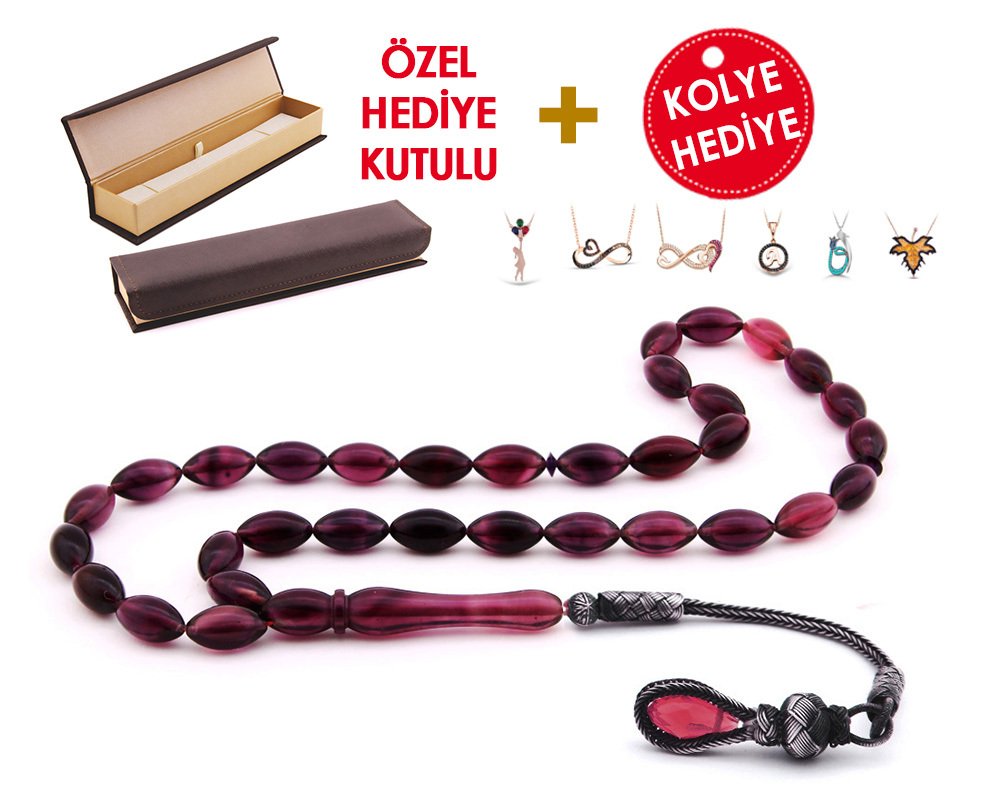 1000 Ayar Kazaz Püsküllü Özel Hediye Kutulu Tesbih (Model-7) - 3