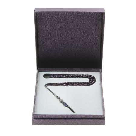 1000 Ayar Kazaz Püsküllü Arpa Kesim Mor Sıkma Kehribar Tesbih - Tesbihane