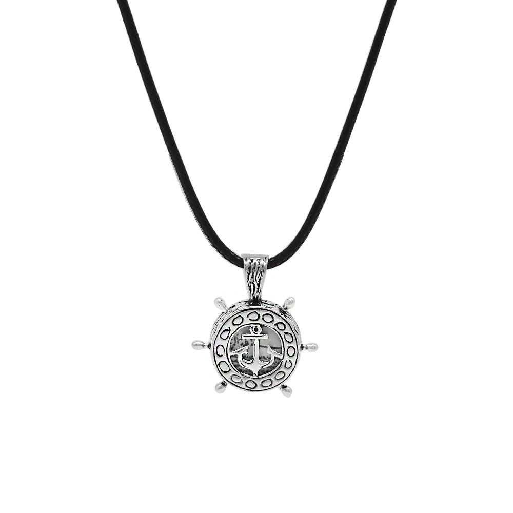 İsme Özel Yazılı Üzeri Çapa Tasarım 925 Ayar Gümüş Erkek Cevşen Kolye - 3