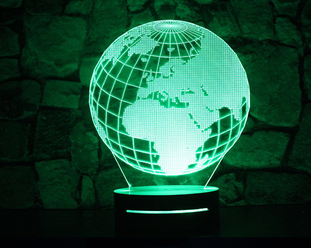 3 Boyutlu Dünya Tasarım 3d Led Lamba - 2
