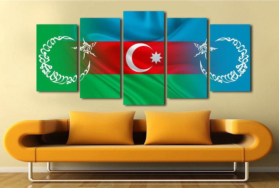 5 Parça Azerbaycan Temalı Kanvas Tablo - 1