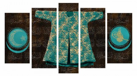 5 Parça Kaftan Model Kanvas Tablo - Tesbihane