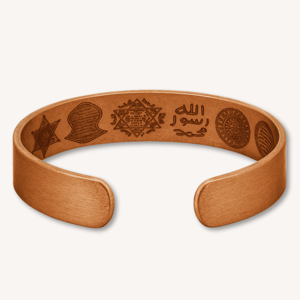 8 Motifli Bakır Erkek Bileklik - Mührü Süleyman'dan Celcelutiye - Nalını Şerif'den, Ashabı Kehf Duası'na - 4