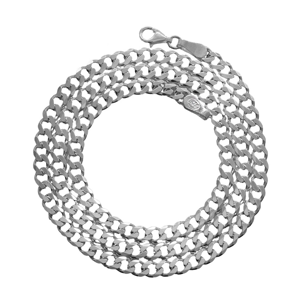 925 Ayar Gümüş 50 cm Uzunluk 120 Mikron Kalınlık Gurmet Erkek Zincir Kolye - 2