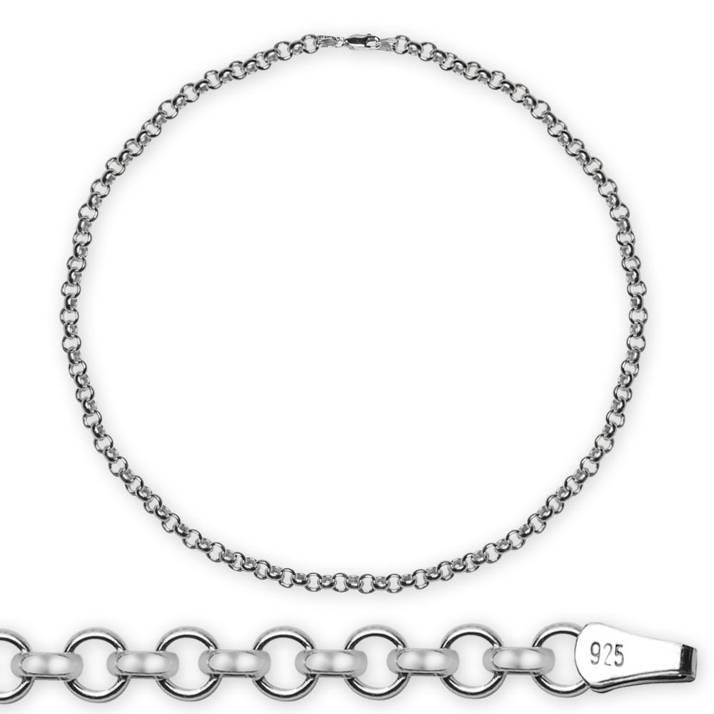 925 Ayar Gümüş 50 Cm Uzunluk 130 Mikron Kalınlık Doch Erkek Zincir Kolye - 3