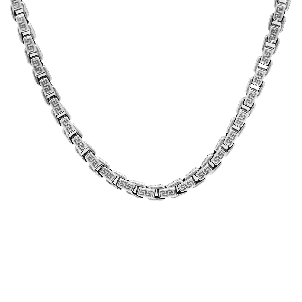 925 Ayar Gümüş 60 cm Uzunluk 4 mm Genişlik 80 Mikron Kalınlık Erkek Doch Zincir Kolye - 2