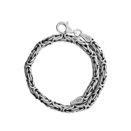 925 Ayar Gümüş 3.5 mm Erkek Kral Bileklik - Tesbihane