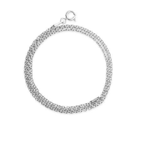 925 Ayar Gümüş 45 cm Long Forsa Model Kadın Zincir Kolye - Tesbihane