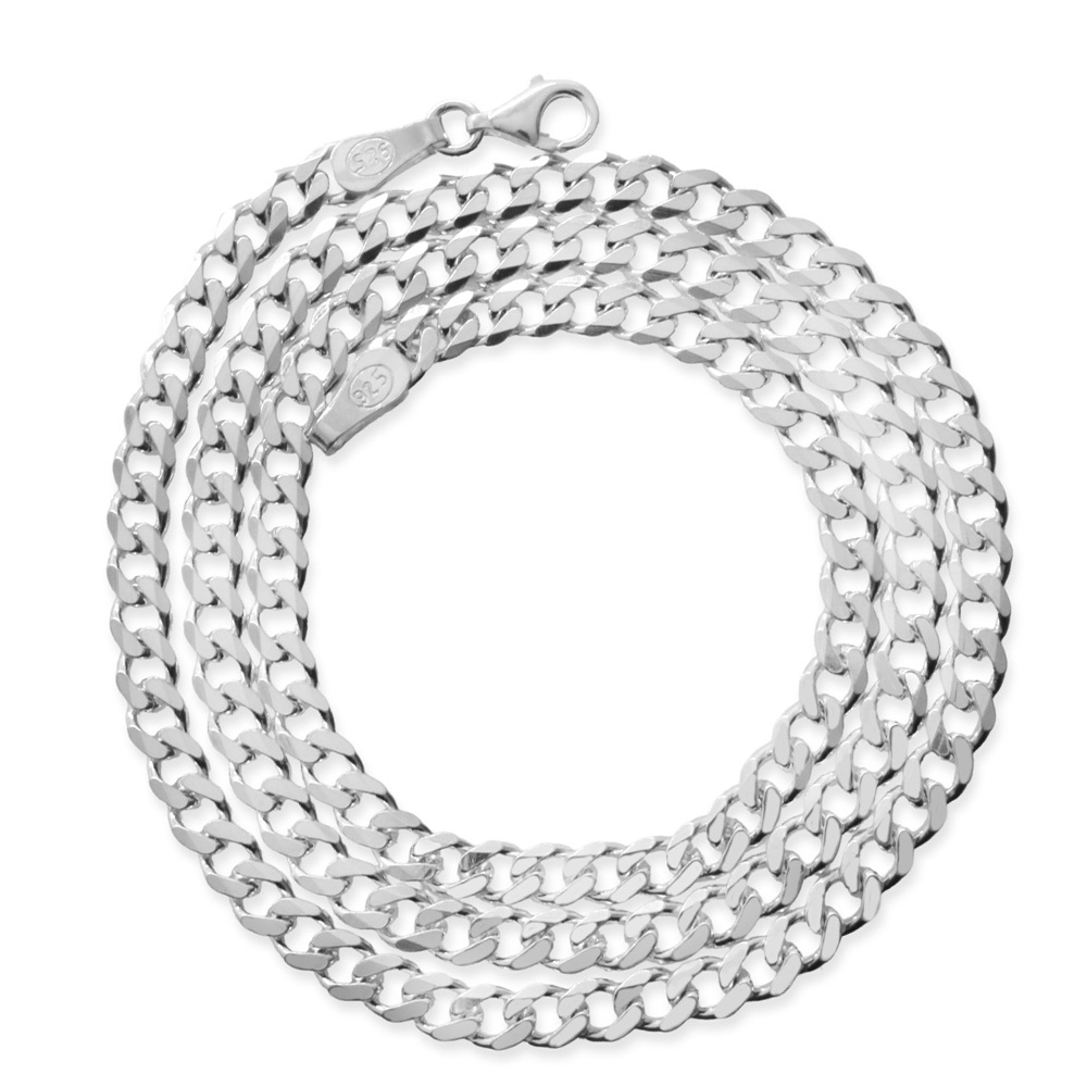 925 Ayar Gümüş 50 cm Uzunluk 130 Mikron Kalınlık Gurmet Erkek Zincir Kolye - 2