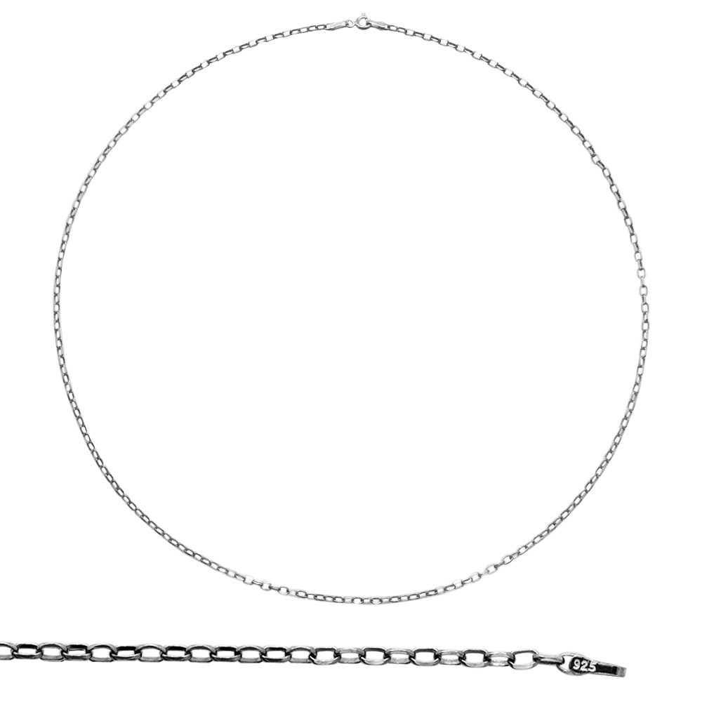 925 Ayar Gümüş 60 cm Uzunluk 100 Mikron Kalınlık Doch Cut Model Erkek Zincir Kolye - 4