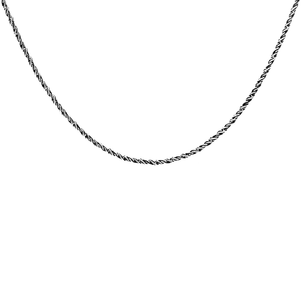 925 Ayar Gümüş 60 cm Uzunluk 100 Mikron Kalınlık Spiga Model Erkek Zincir Kolye - 5