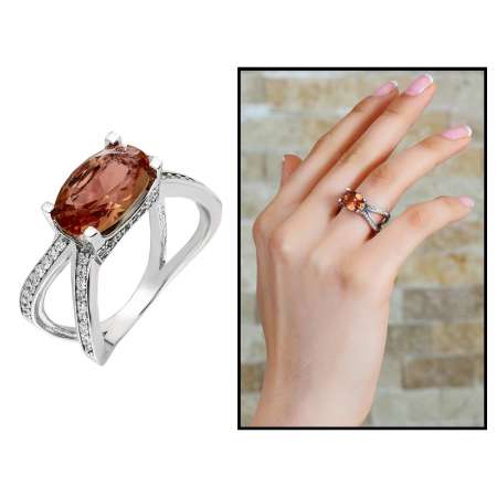 925 Ayar Gümüş Zultanit Taşlı Bayan Yüzük - Tesbihane