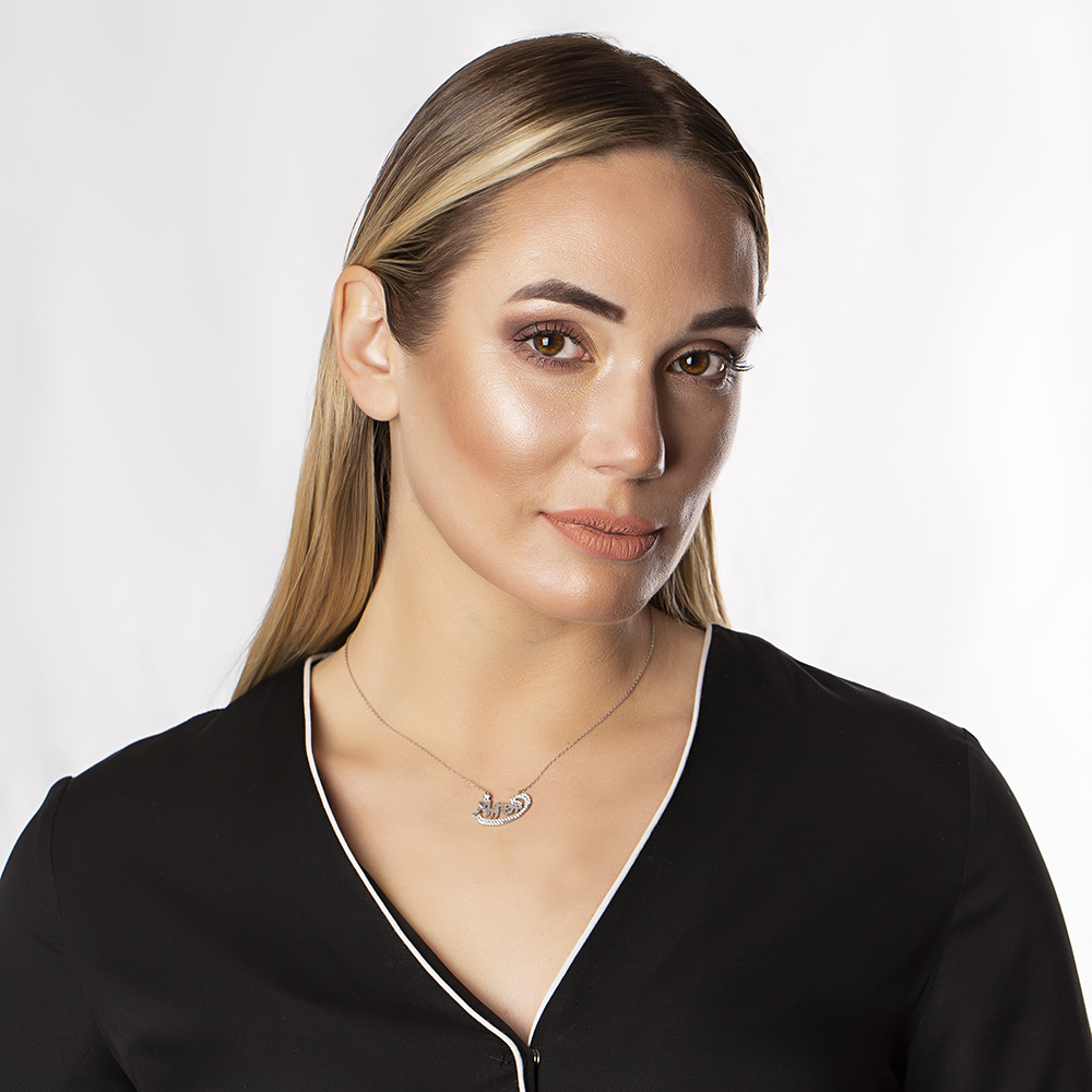 Annem Yazılı 925 Ayar Gümüş Bayan Kolye - 3