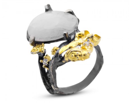 925 Ayar Gümüş Aytaşı Yüzük - Tesbihane