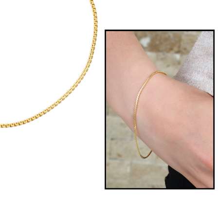 Kobra Zincirli 925 Ayar Gümüş Bayan Bileklik - Tesbihane