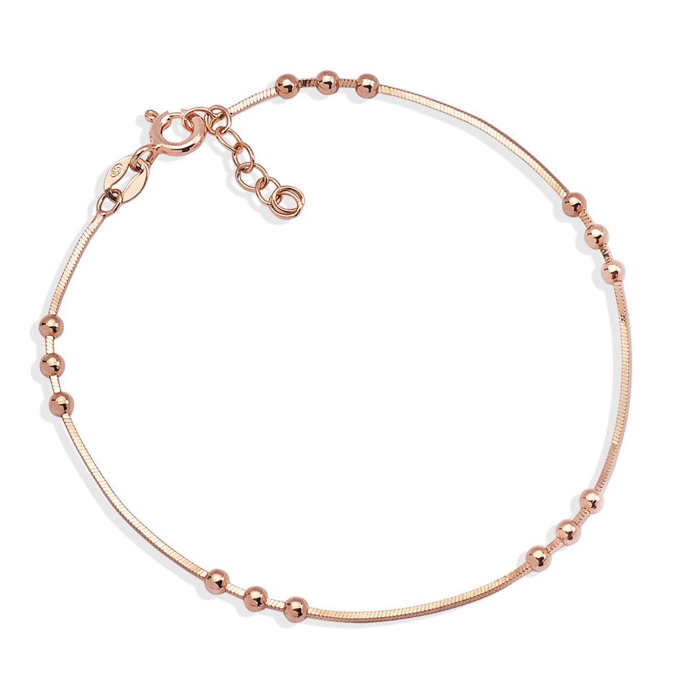 Küre Yılan Zincirli 925 Ayar Gümüş Bayan Bileklik - 4