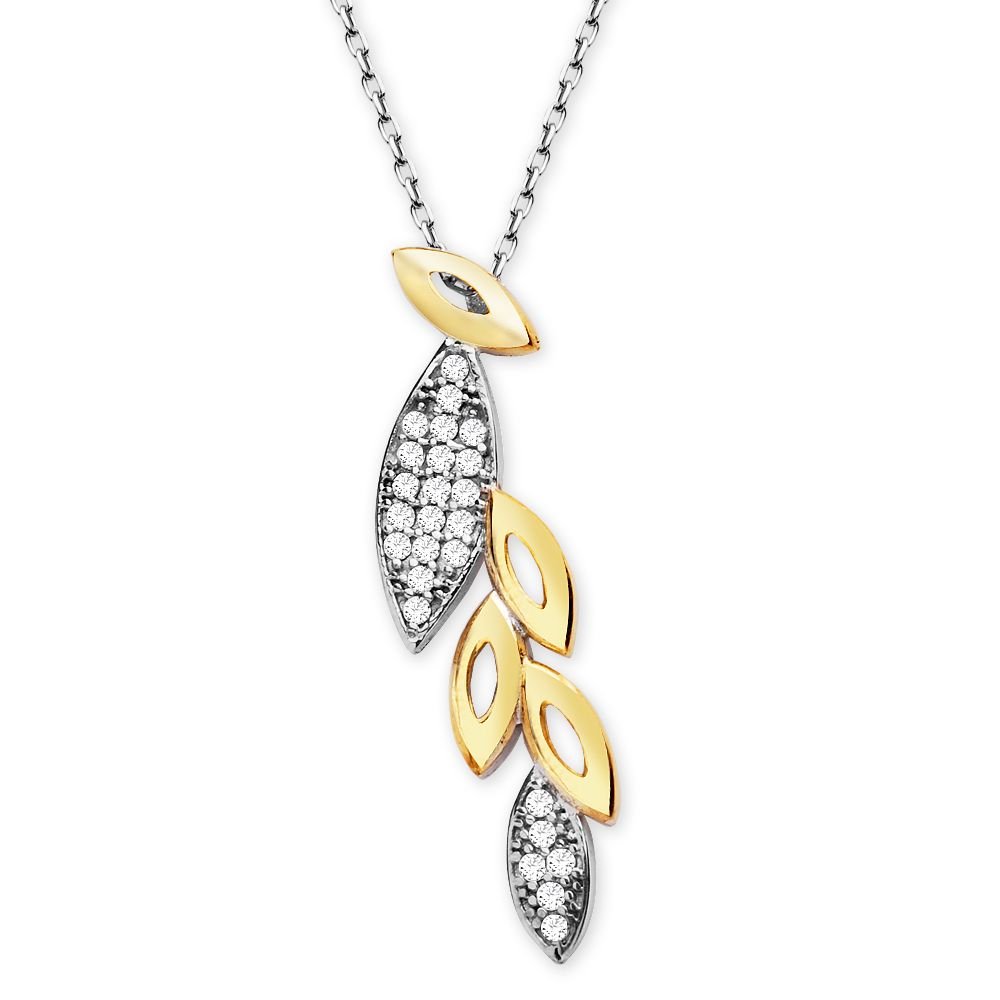 925 Ayar Gümüş Bayan Kolye - 1