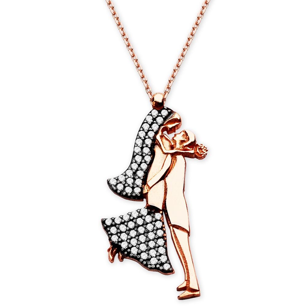 925 Ayar Gümüş Bayan Kolye - 1