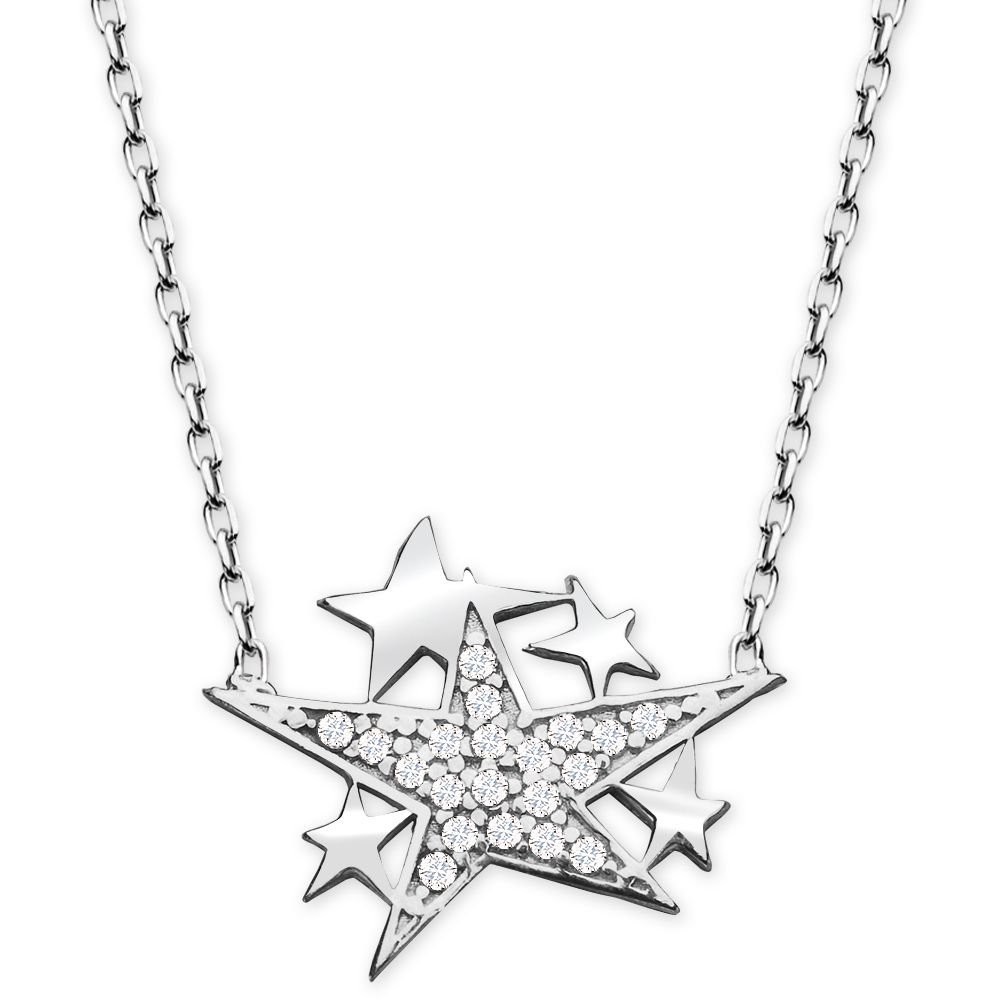 925 Ayar Gümüş Bayan Kolye - 1