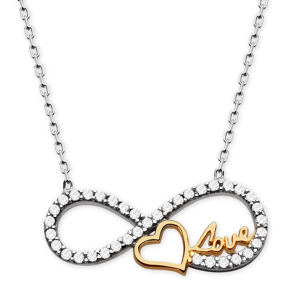 925 Ayar Gümüş Bayan Kolye - 1