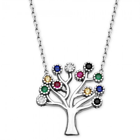 925 Ayar Gümüş Bayan Kolye - Tesbihane