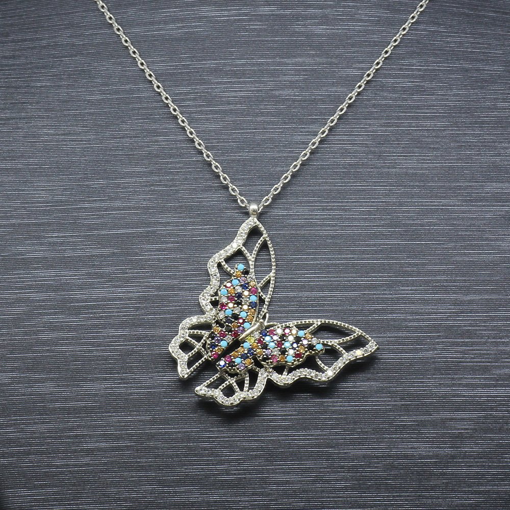 925 Ayar Gümüş Bayan Kolye (Model-38) - 3