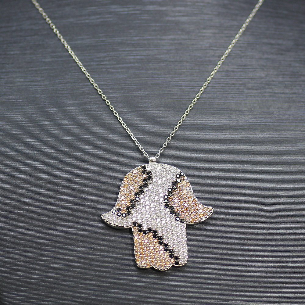 925 Ayar Gümüş Bayan Kolye - M5 - 4