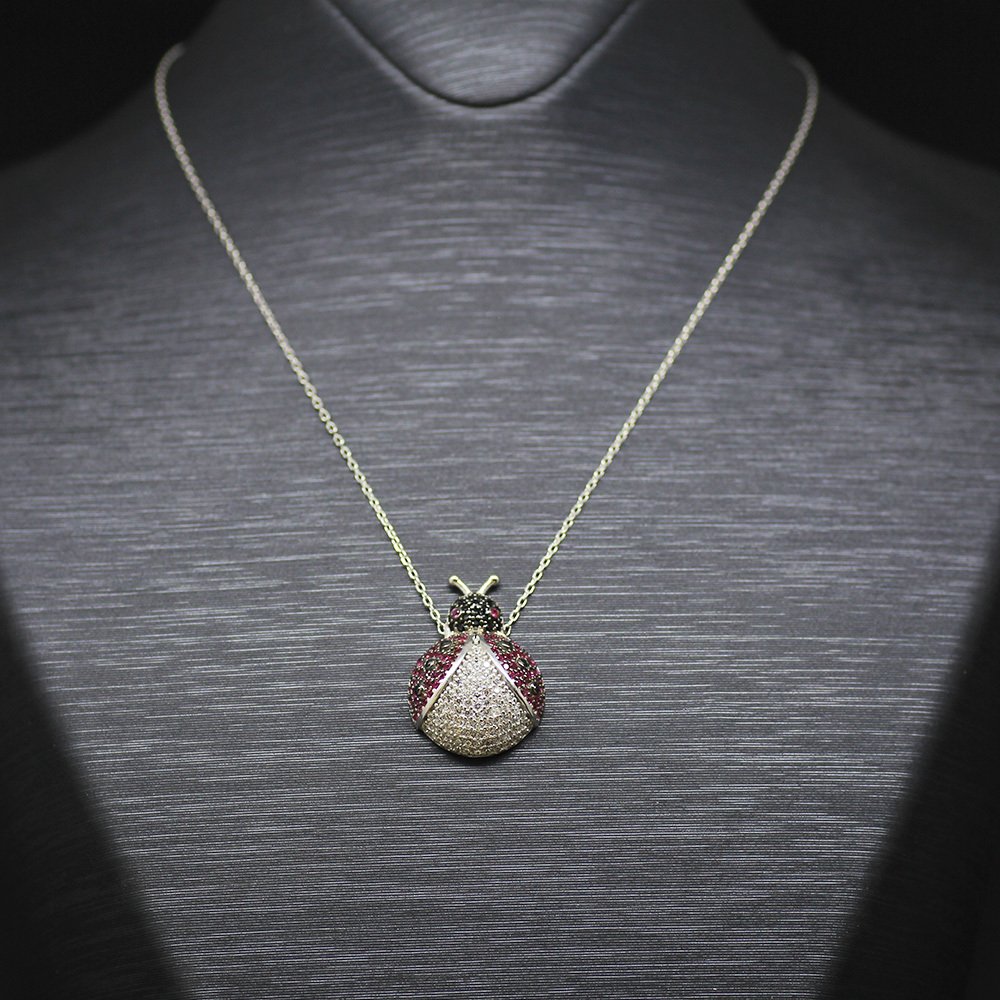 925 Ayar Gümüş Bayan Kolye - M63 - 1