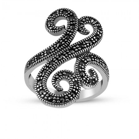 925 Ayar Gümüş  Bayan Sarmaşık Yüzük - Tesbihane