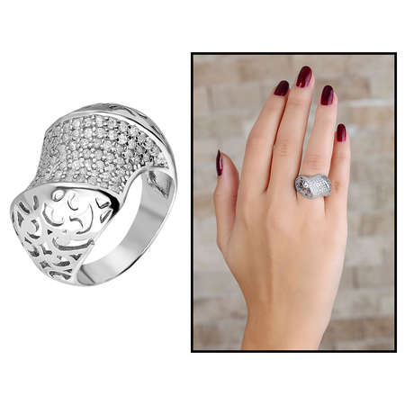 925 Ayar Gümüş Zirkon Taş İşlemeli Özel Tasarım Bayan Yüzük - Tesbihane