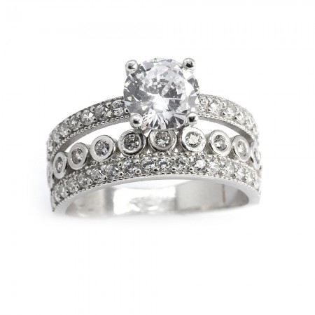 925 Ayar Gümüş Bayan Yüzük (Model-74) - Tesbihane