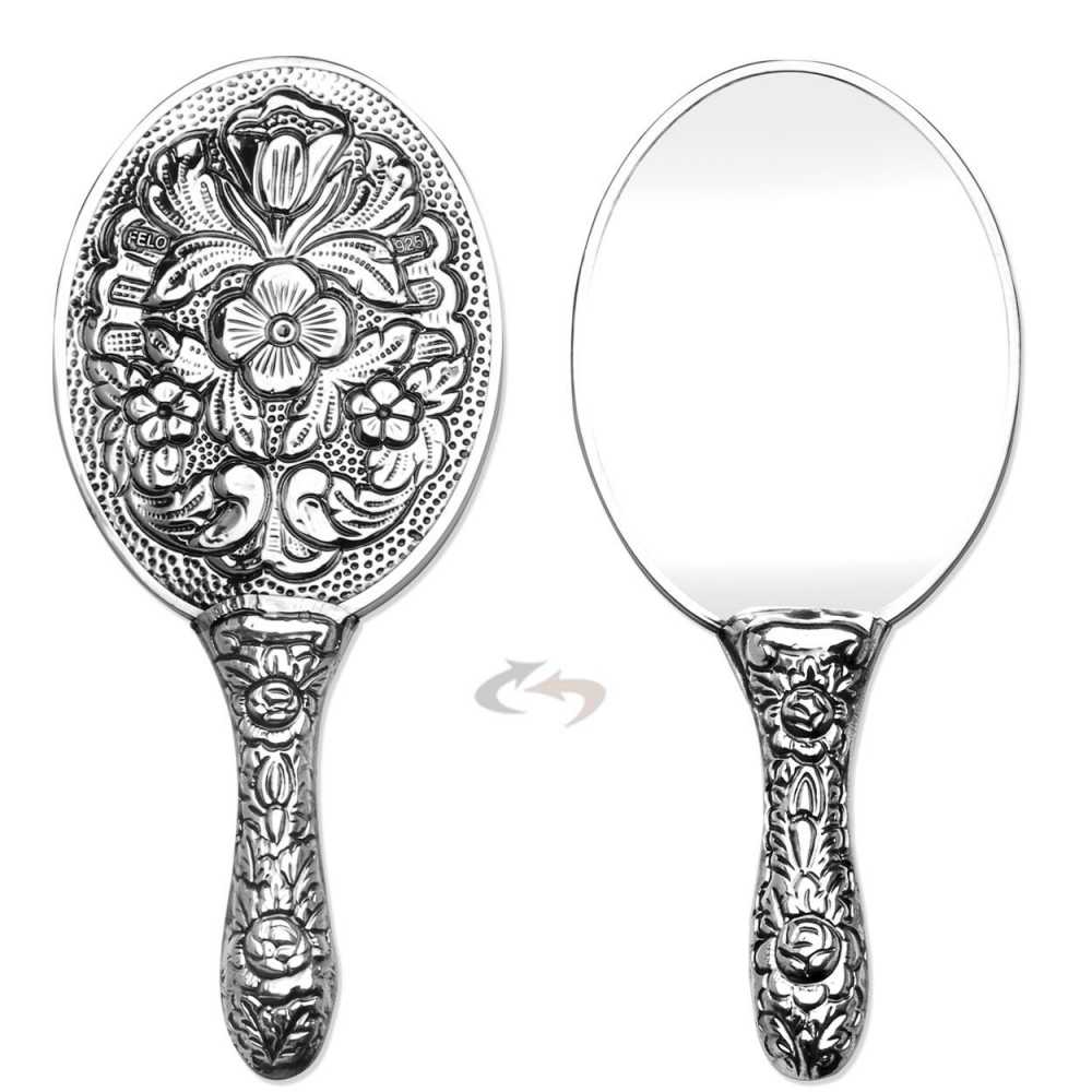 925 Ayar Gümüş Çiçek Tasarımlı Ayna 002 Model 6 - 1