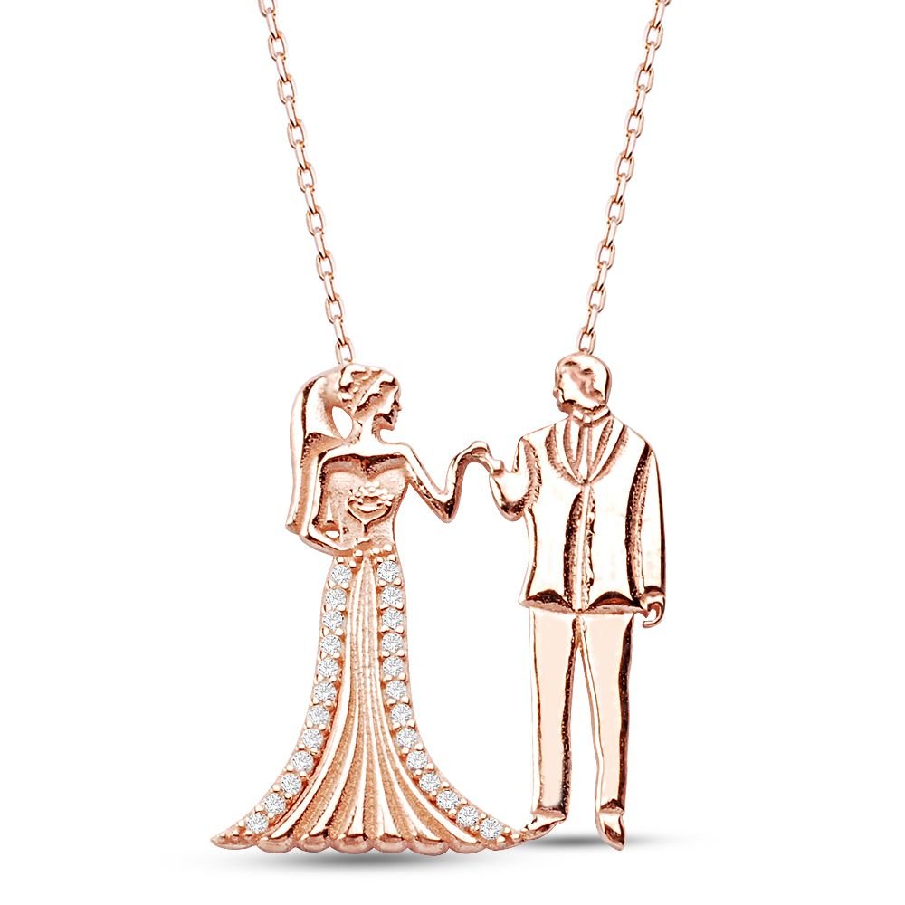 925 Ayar Gümüş Evlendik Kolye - 2