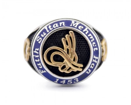 925 Ayar Gümüş Fatih Sultan Mehmet Han Yüzüğü - Tesbihane