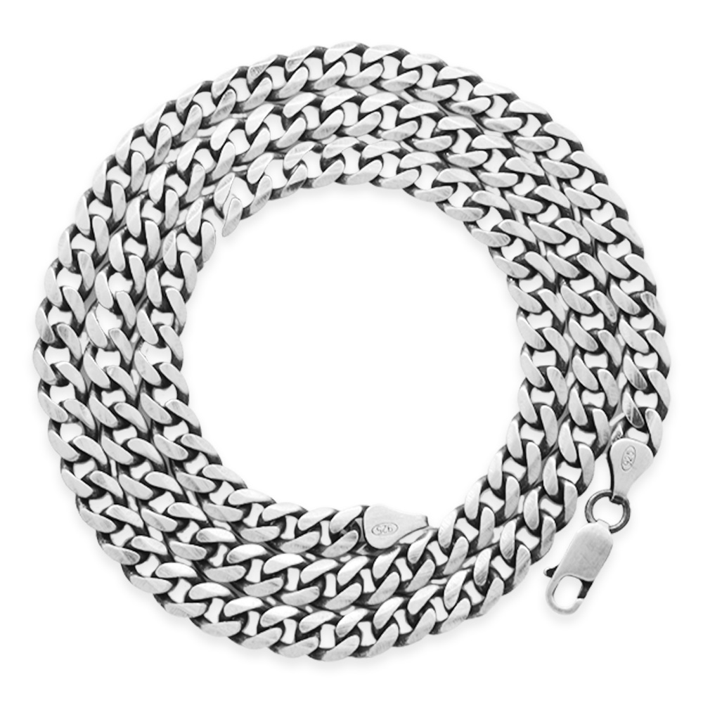 925 Ayar Gümüş 60 cm Uzunluk 80 Mikron Kalınlık Gurmet Erkek Zincir Kolye - 3