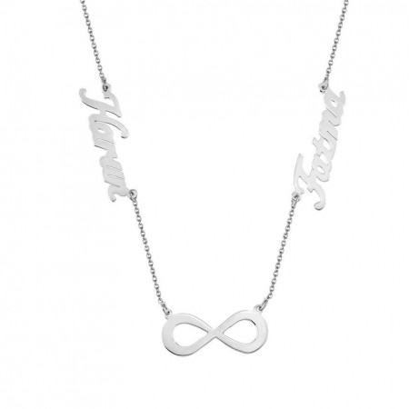925 Ayar Gümüş İsim Yazılı Sonsuz Kolye (model 9) - Tesbihane