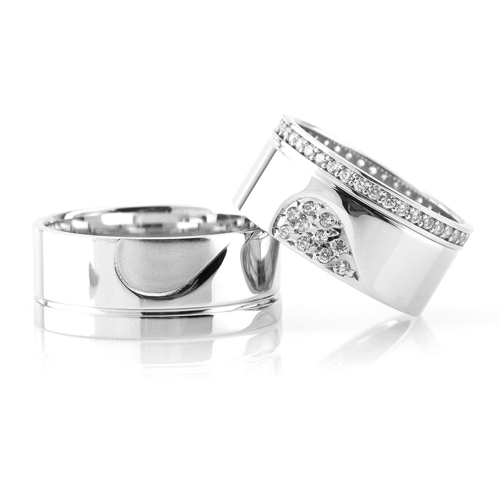 Kalbimin Sahibi Tasarım 925 Ayar Gümüş Çift Alyans - 2