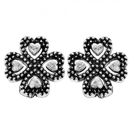 925 Ayar Gümüş Kalp Küpe - Tesbihane