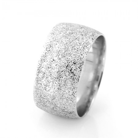 Yoğun İşlemeli 925 Ayar Gümüş Bayan Alyans - Tesbihane