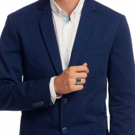 925 Ayar Gümüş Kristal Zirkon Taşlı Yüzük - Tesbihane