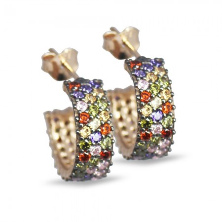 925 Ayar Gümüş Küpe - M12 - Tesbihane