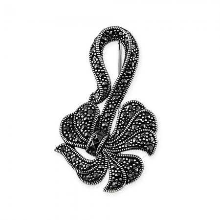 925 Ayar Gümüş Kurdale Figürlü Broş - Tesbihane